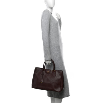 PRADA Saffiano Lux Large Tote Granato