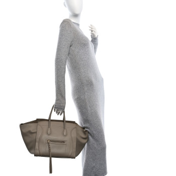 CELINE Smooth Calfskin Medium Phantom Luggage Taupe