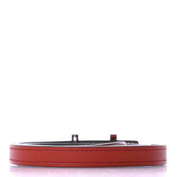 HERMES Swift Epsom 13mm Focus Belt 75 Rouge De Coeur Etoupe