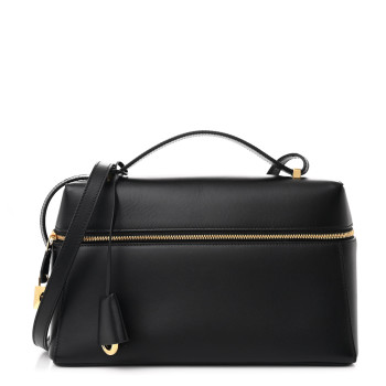LORO PIANA Calfskin Extra Bag L27 Black