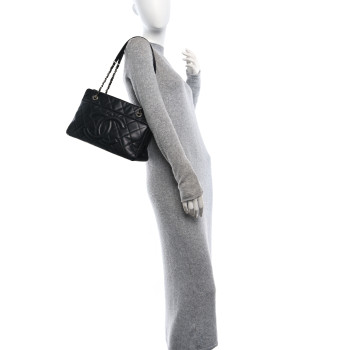 CHANEL Caviar Quilted CC Timeless Soft Tote Black