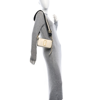MARC JACOBS Saffiano Small Snapshot Camera Bag New Cloud White Multicolor