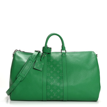 LOUIS VUITTON Taigarama Keepall Bandouliere 55 Cactus Green