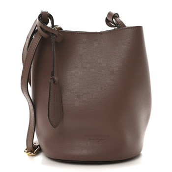 BURBERRY Haymarket Check Colours Small Lorne Bucket Crossbody Light Elderberry