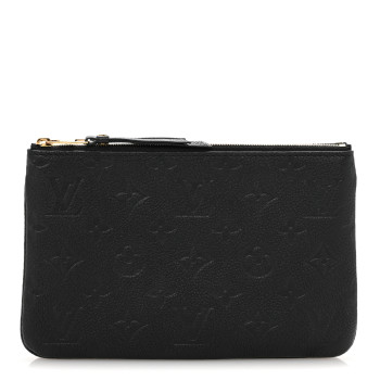 LOUIS VUITTON Empreinte Double Zip Pochette Black