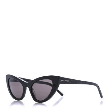 SAINT LAURENT Acetate New Wave Tiger Lily SL213 Cat Eye Sunglasses Black
