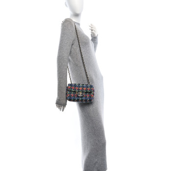 CHANEL Knit Mini Rectangular Flap Multicolor