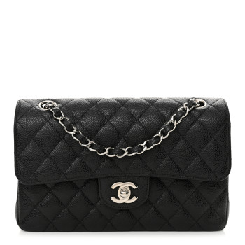 CHANEL Caviar Quilted Small Double Flap Black