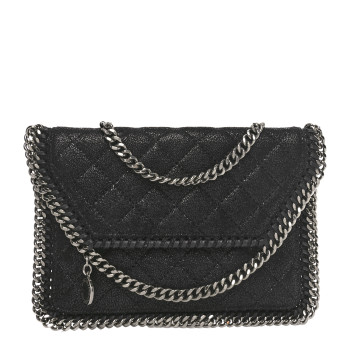 STELLA MCCARTNEY Shaggy Deer Falabella Mini Crossbody Bag Black