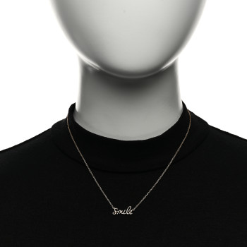 TIFFANY 18K Rose Gold Paloma's Graffiti Smile Pendant Necklace