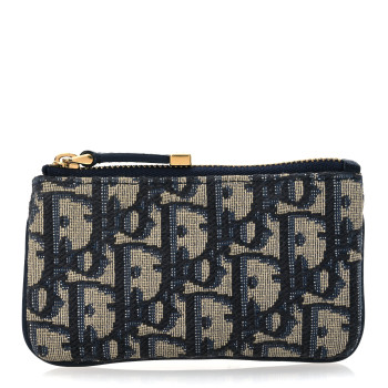 CHRISTIAN DIOR Oblique Key Case Blue