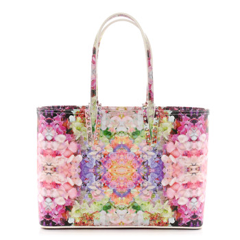 CHRISTIAN LOUBOUTIN Calfskin Mini Paris Blooming Cabata Tote