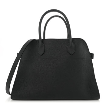 THE ROW Matte Grained Calfskin Soft Margaux 12 Black