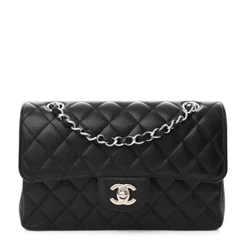 CHANEL Caviar Quilted Small Double Flap Black