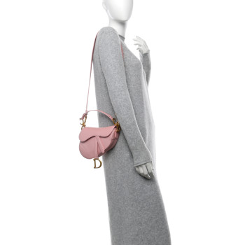 CHRISTIAN DIOR Deerskin Mini Saddle Bag With Strap Melacoton