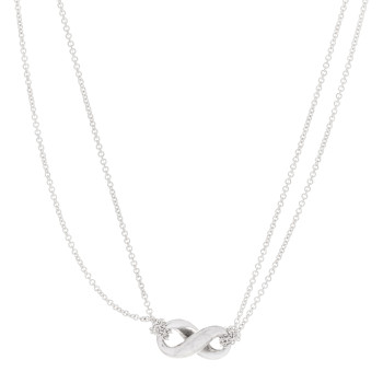 TIFFANY Sterling Silver Figure 8 Pendant Necklace
