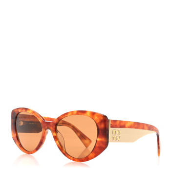 MIU MIU Acetate Sunglasses SMU03W Tortoise Off White