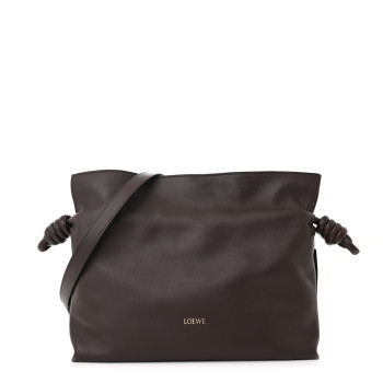 LOEWE Nappa Medium Flamenco Knot Bag Chocolate