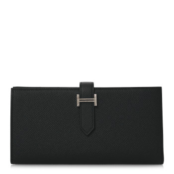 HERMES Epsom Bearn Gusset Wallet Black