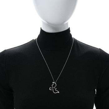 TIFFANY Sterling Silver Paloma Picasso Dove Pendant Necklace