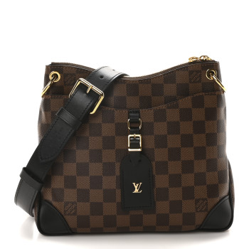 LOUIS VUITTON Damier Ebene Odeon PM Black