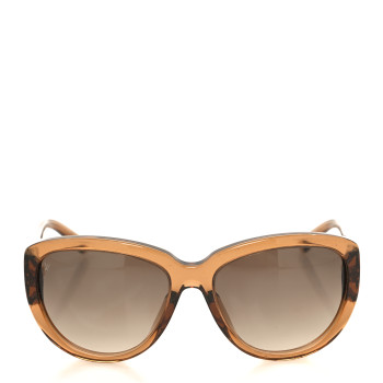 LOUIS VUITTON Acetate Obsession Cat Eye Sunglasses Z0625E Glitter Gold
