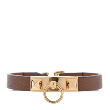 HERMES Mini Rivale Bracelet T2 Gold