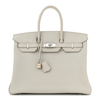 HERMES Fjord Birkin 35 Gris Perle