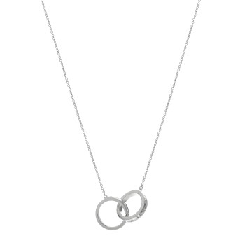 TIFFANY Sterling Silver 1837 Interlocking Circles Pendant Necklace