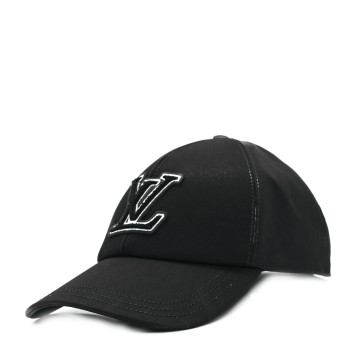 LOUIS VUITTON Cotton LV signature Cap  Black