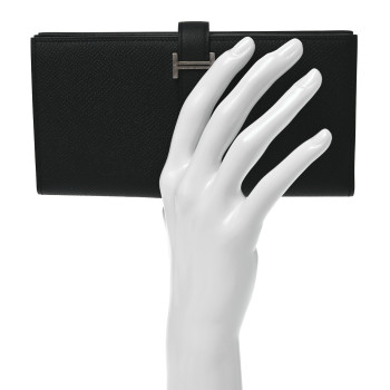 HERMES Epsom Bearn Gusset Wallet Black