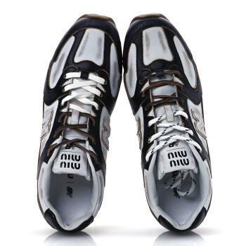 MIU MIU X NEW BALANCE Calfskin 530 SL Sneakers 41 Black White
