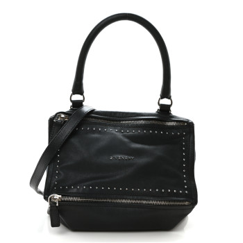 GIVENCHY Calfskin Studded Medium Pandora Black