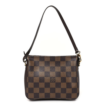 LOUIS VUITTON Damier Ebene Trousse Make Up Bag Pochette