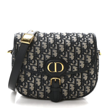 CHRISTIAN DIOR Oblique Medium Bobby Flap Blue