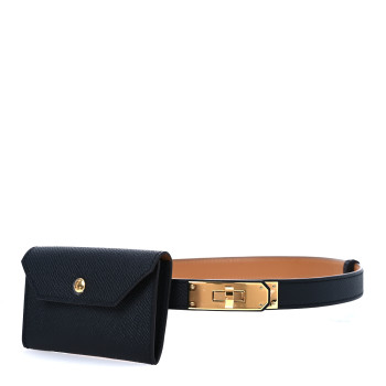 HERMES Epsom Kelly Pocket Belt Black