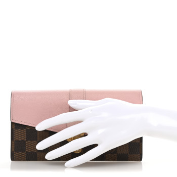 LOUIS VUITTON Damier Ebene Clapton Wallet Magnolia