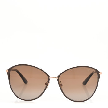 TOM FORD Metal Penelope Vintage Round Sunglasses TF320 Brown