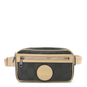 GUCCI Econyl Nylon Monogram Off The Grid Belt Bag Graphite Grey New Plaster