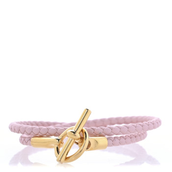 HERMES Swift Glenan Double Tour Bracelet Rose Sakura