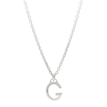GUCCI Sterling Silver G Pendant Necklace