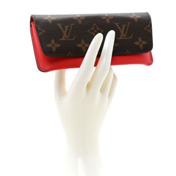 LOUIS VUITTON Monogram Woody Sunglass Case Rouge
