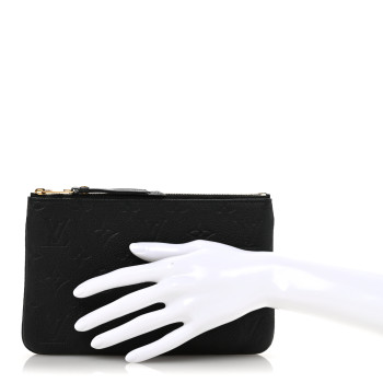 LOUIS VUITTON Empreinte Double Zip Pochette Black