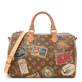 LOUIS VUITTON Monogram Hotel Labels Speedy Bandouliere 30
