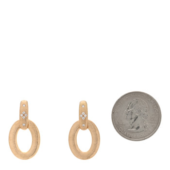 ROBERTO COIN 18K Yellow Gold Diamond Duchessa Satin Doorknocker Earrings
