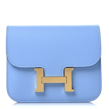 HERMES Epsom Constance Slim Wallet Celeste