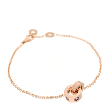 BULGARI 18K Rose Gold Amethyst Pink Tourmaline Roman Sorbets Bracelet