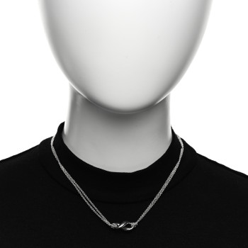 TIFFANY Sterling Silver Figure 8 Pendant Necklace