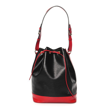 LOUIS VUITTON Epi Bi-Color Noe Castillan Red Black