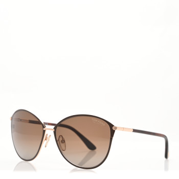 TOM FORD Metal Penelope Vintage Round Sunglasses TF320 Brown